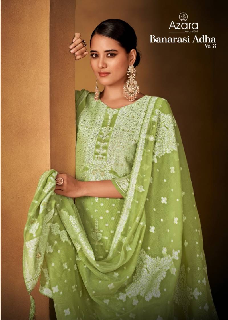 Radhika Azara Banarashi Adha Vol 3 Cotton Wholesale Dress Material Collection