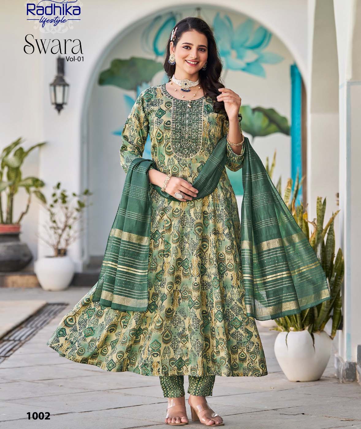 Radhika Lifestyle Swara Vol 1 Reyon Wholesale Readymade Salwar Suit Catalog