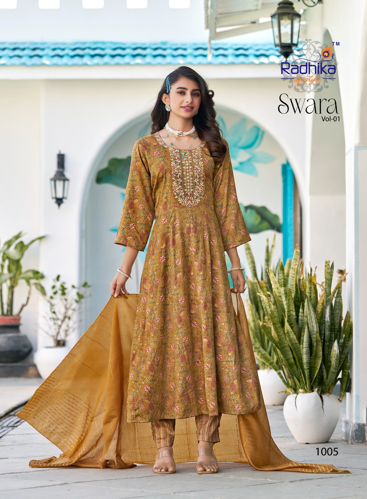 Radhika Swara Vol 1 Rayon Wholesale Anarkali Readymade Suit Catalog - Image 2