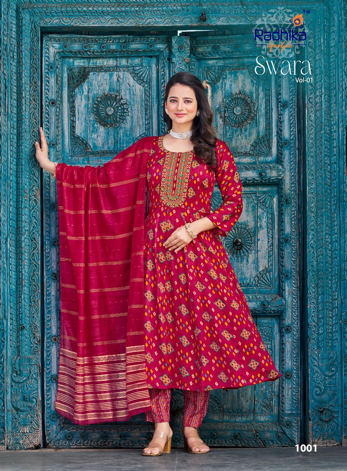 Radhika Swara Vol 1 Rayon Wholesale Anarkali Readymade Suit Catalog - Image 3