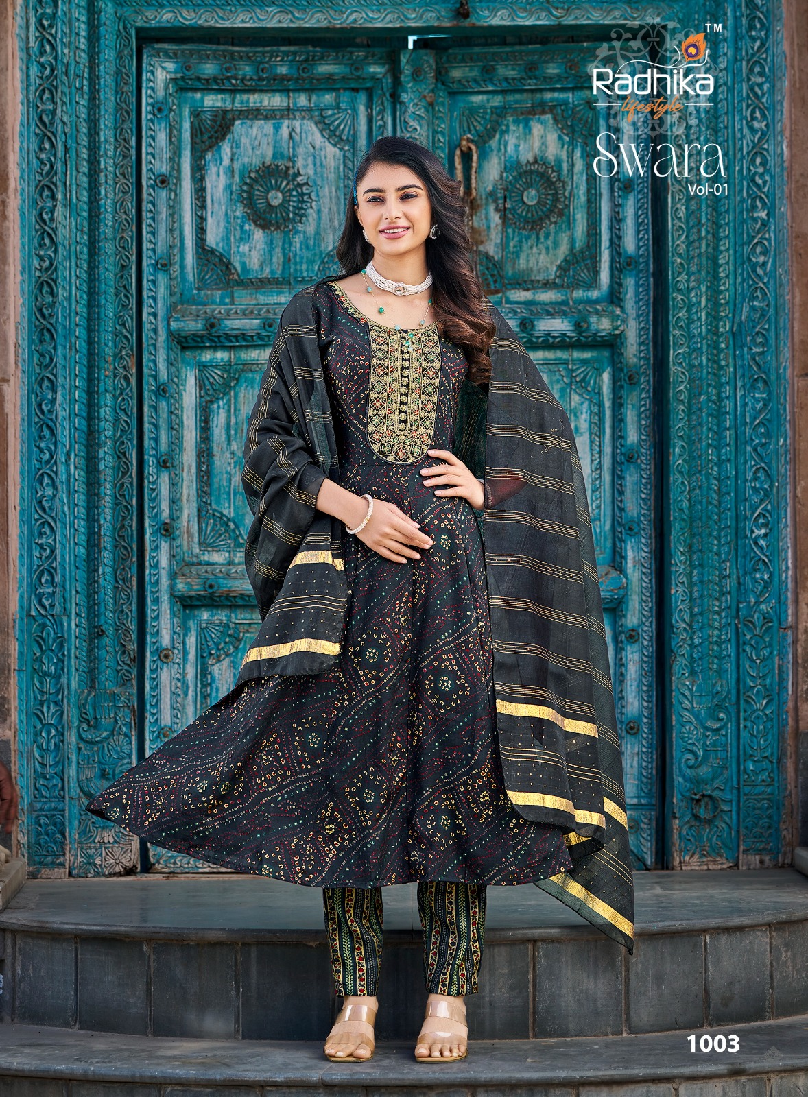 Radhika Swara Vol 1 Rayon Wholesale Anarkali Readymade Suit Catalog - Image 4