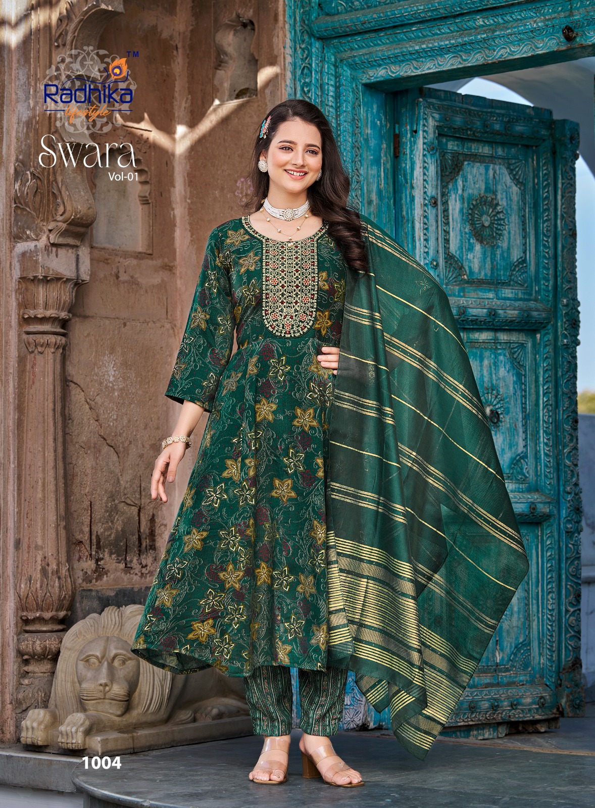 Radhika Swara Vol 1 Rayon Wholesale Anarkali Readymade Suit Catalog - Image 6