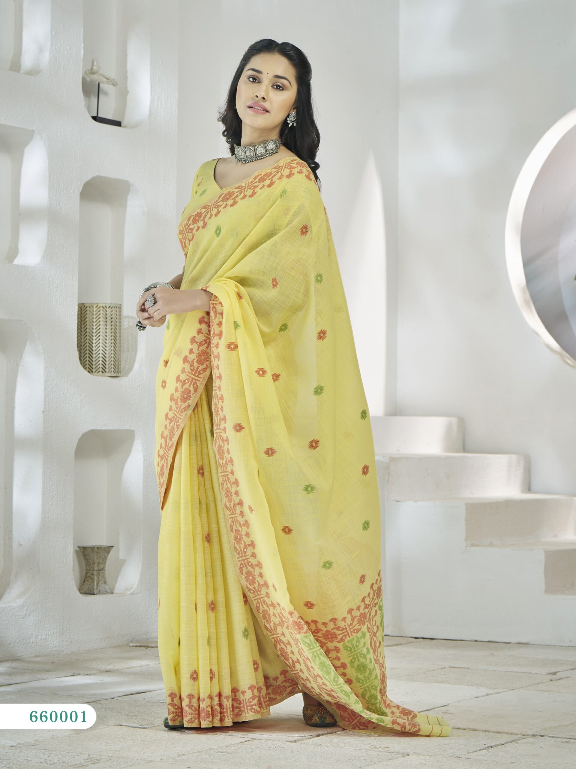 Rajpath Disha Silk Linen Wholesale Designer Saree Catalog - Image 5