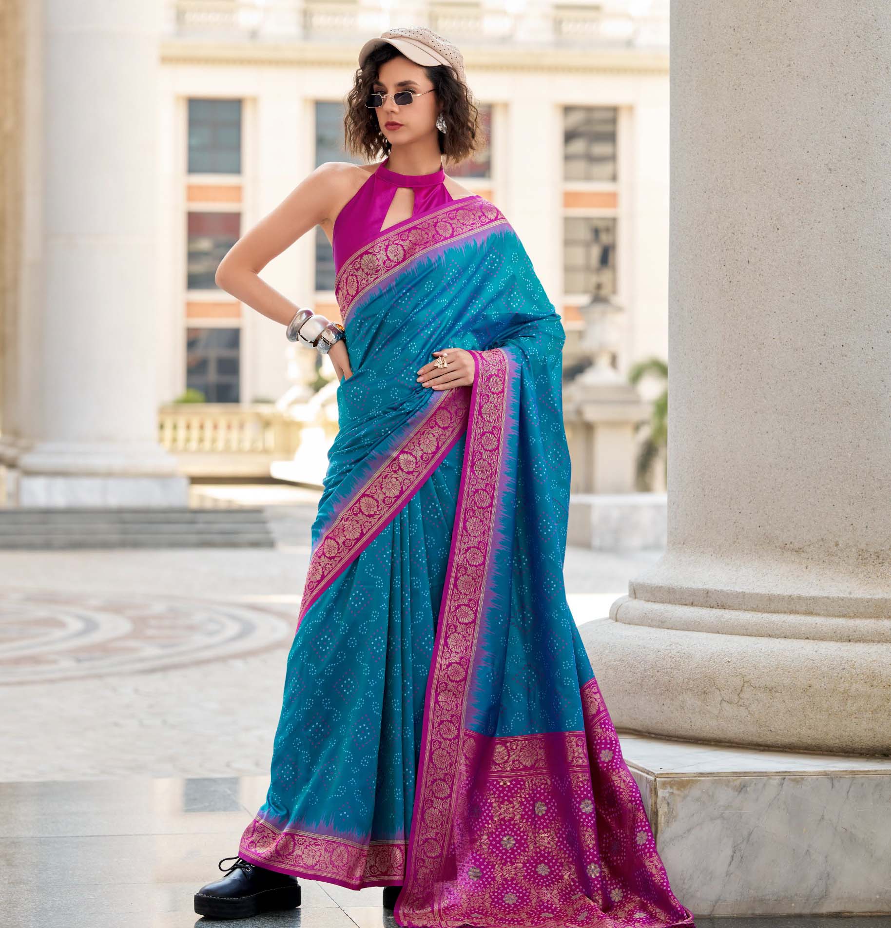 Rajpath Zara Silk With Ikkat Bandhani Concept Wholesale Fancy Saree Catalog