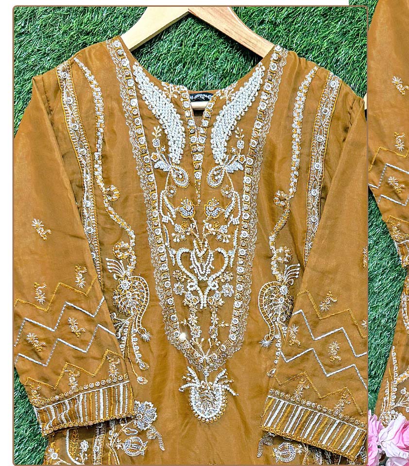 Ramsha R-1056 Nx Orgenza Wholesale Pakistani Readymade Salwar Suit Catalog