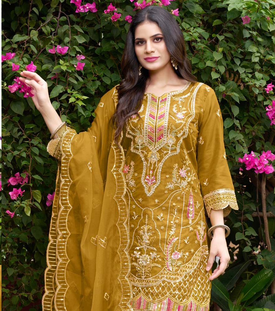Ramsha R-1161 Nx Orgenza Wholesale Readymade Salwar Suit Catalog