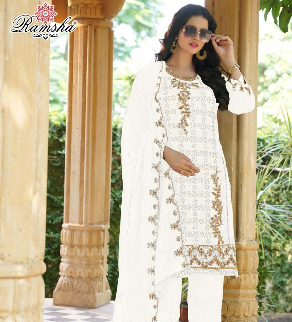 Ramsha R-1198 Nx Georget Wholesale Pakistani Readymade Salwar Suit Catalog
