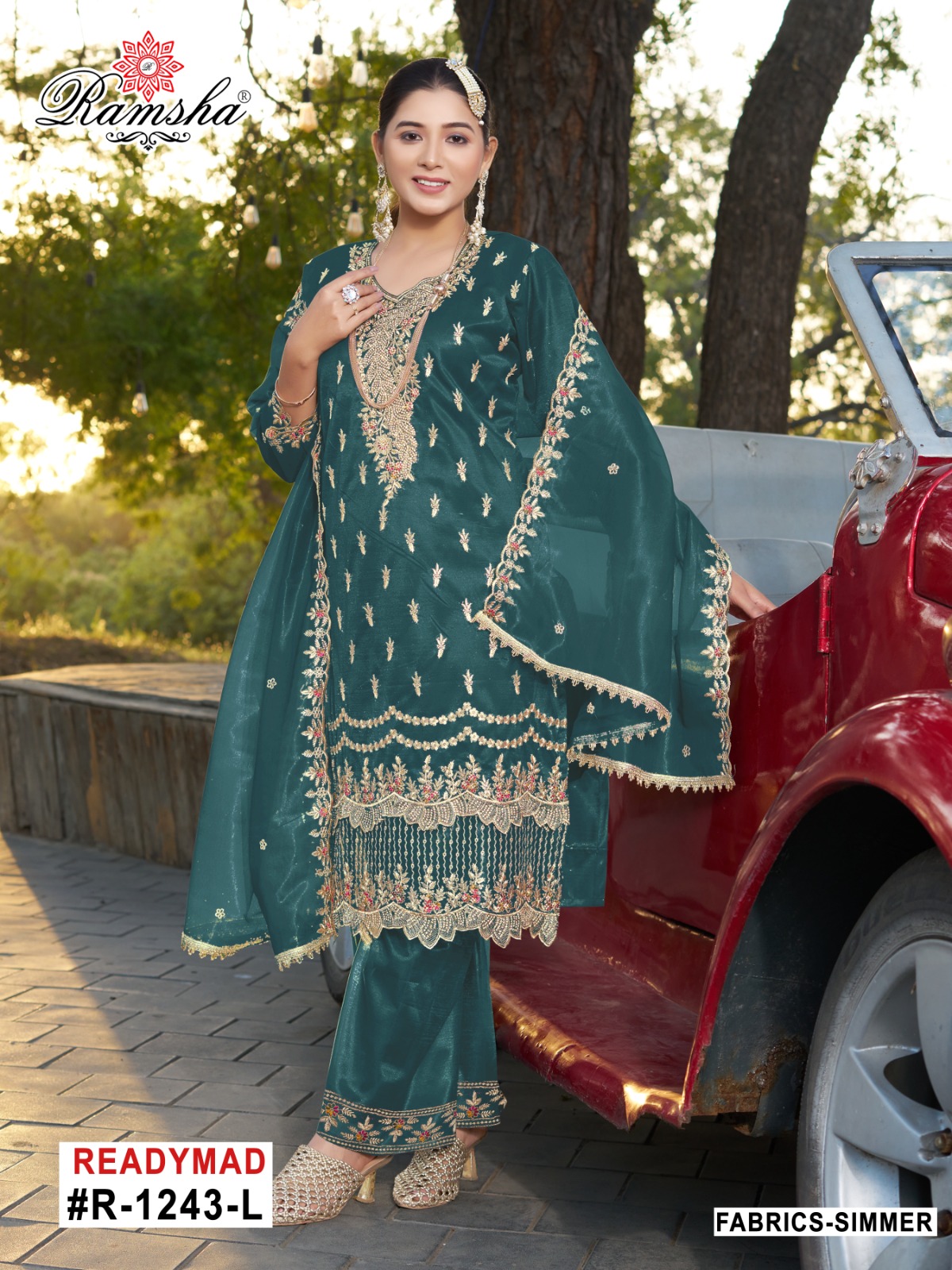 Ramsha R 1243 I To L Shimmer Wholesale Readymade Pakistani Eid Collection - Image 2