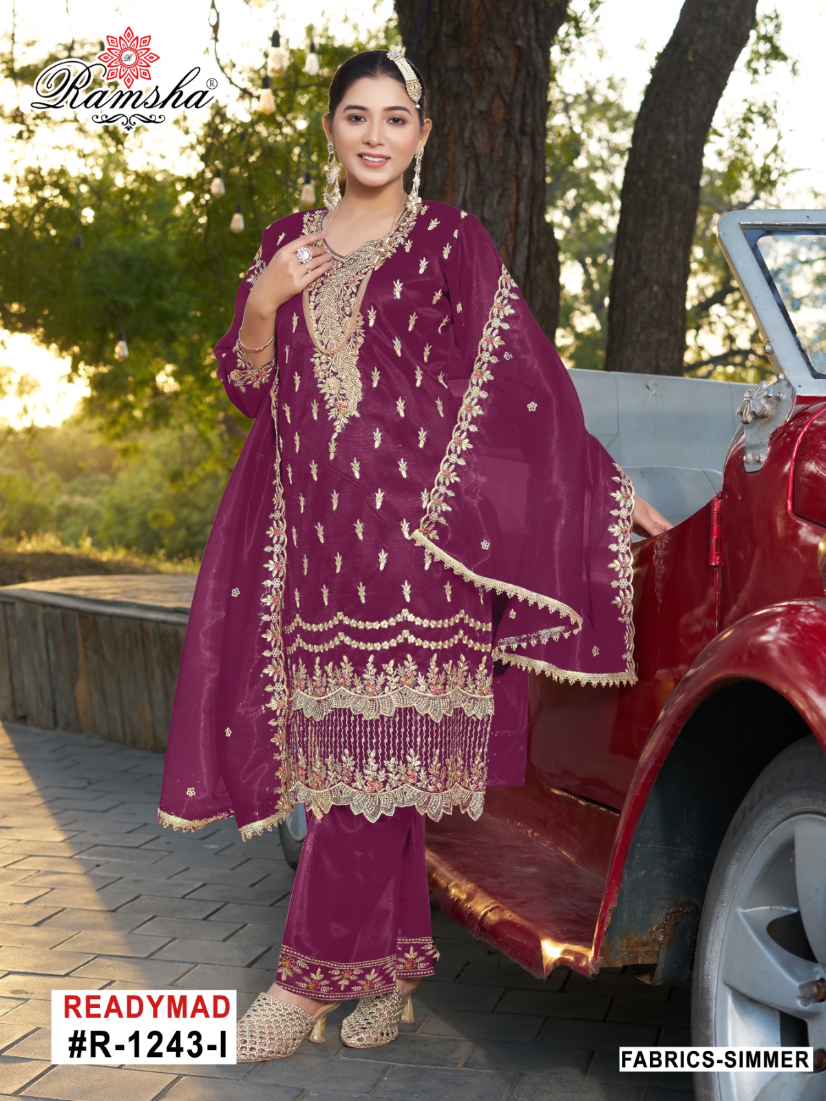 Ramsha R 1243 I To L Shimmer Wholesale Readymade Pakistani Eid Collection - Image 3