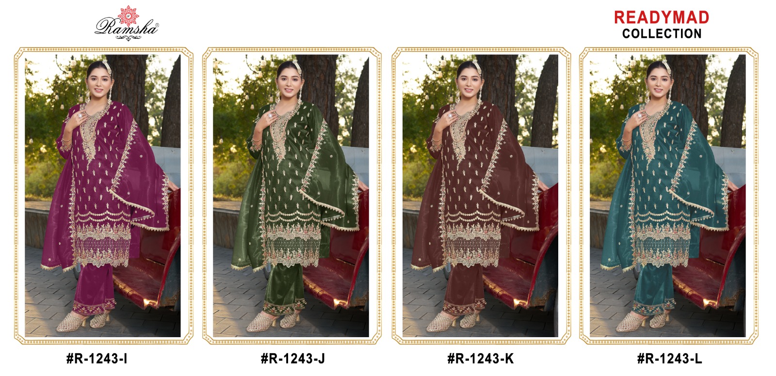 Ramsha R 1243 I To L Shimmer Wholesale Readymade Pakistani Eid Collection - Image 5