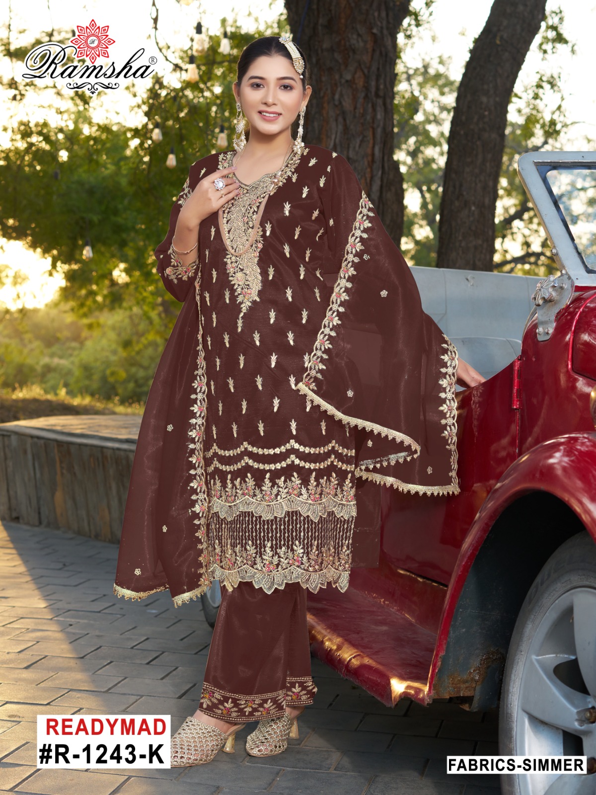 Ramsha R 1243 I To L Shimmer Wholesale Readymade Pakistani Eid Collection - Image 4