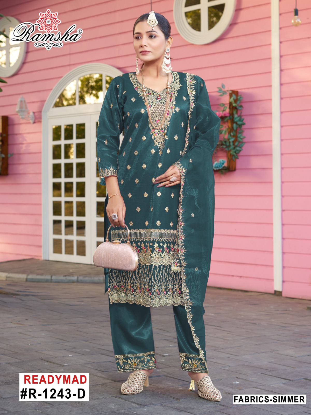 Ramsha R 1243 Nx Shimmer Wholesale Readymade Pakistani Eid Collection