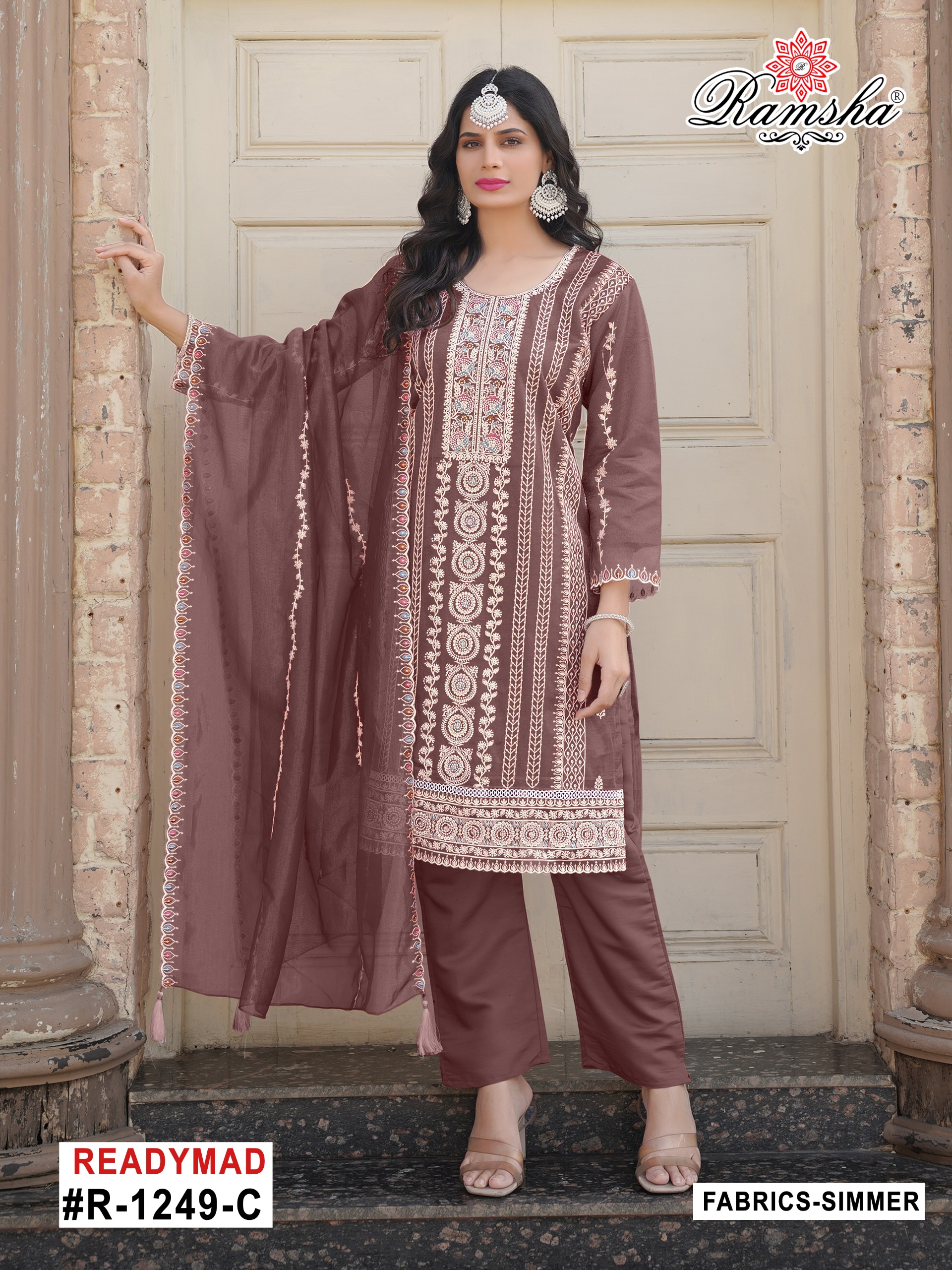 Ramsha R-1249 Nx Simmer Embroidery Wholesale Pakistani Readymade Salwar Suit Catalog - Image 2