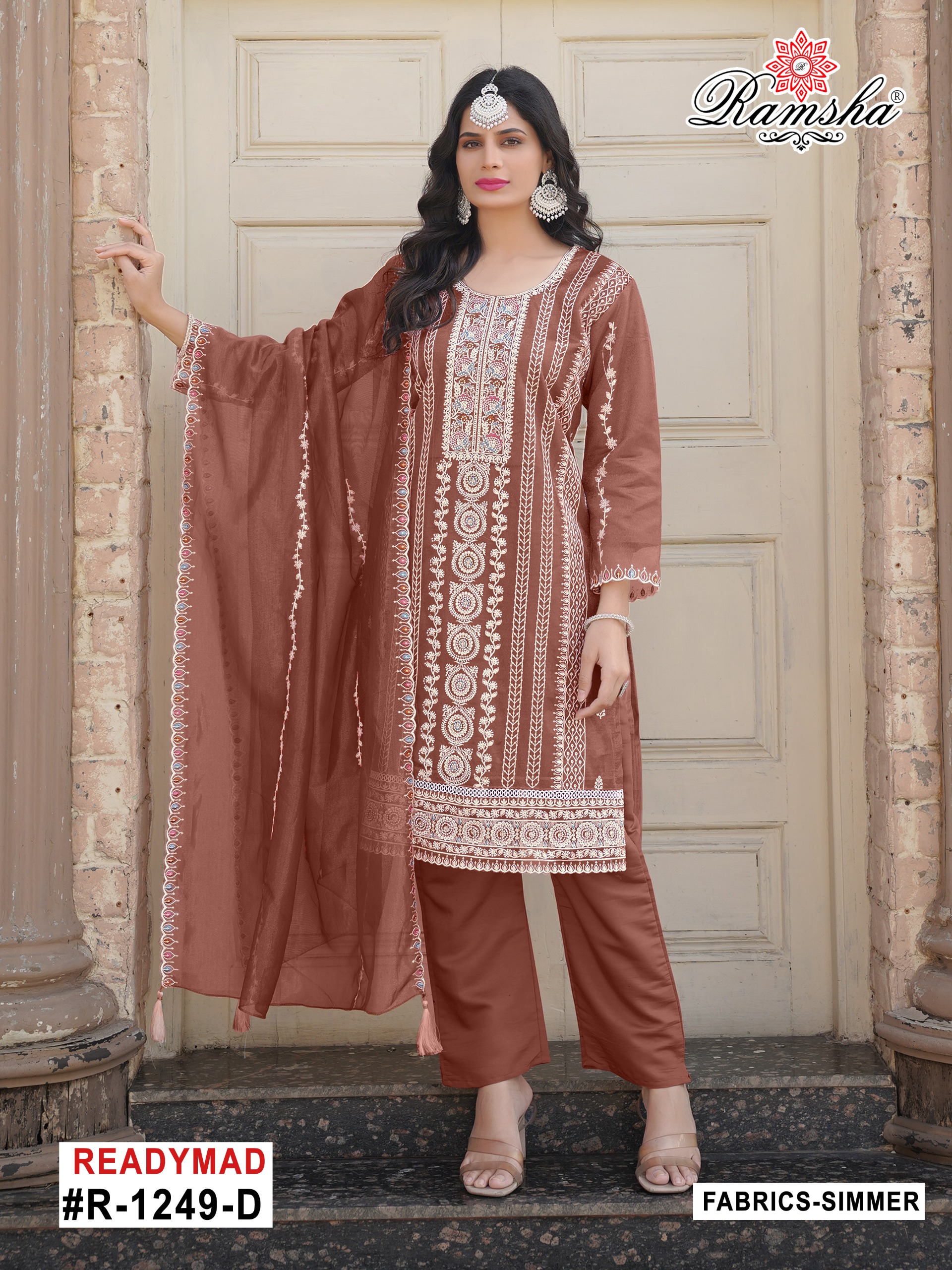 Ramsha R-1249 Nx Simmer Embroidery Wholesale Pakistani Readymade Salwar Suit Catalog - Image 3