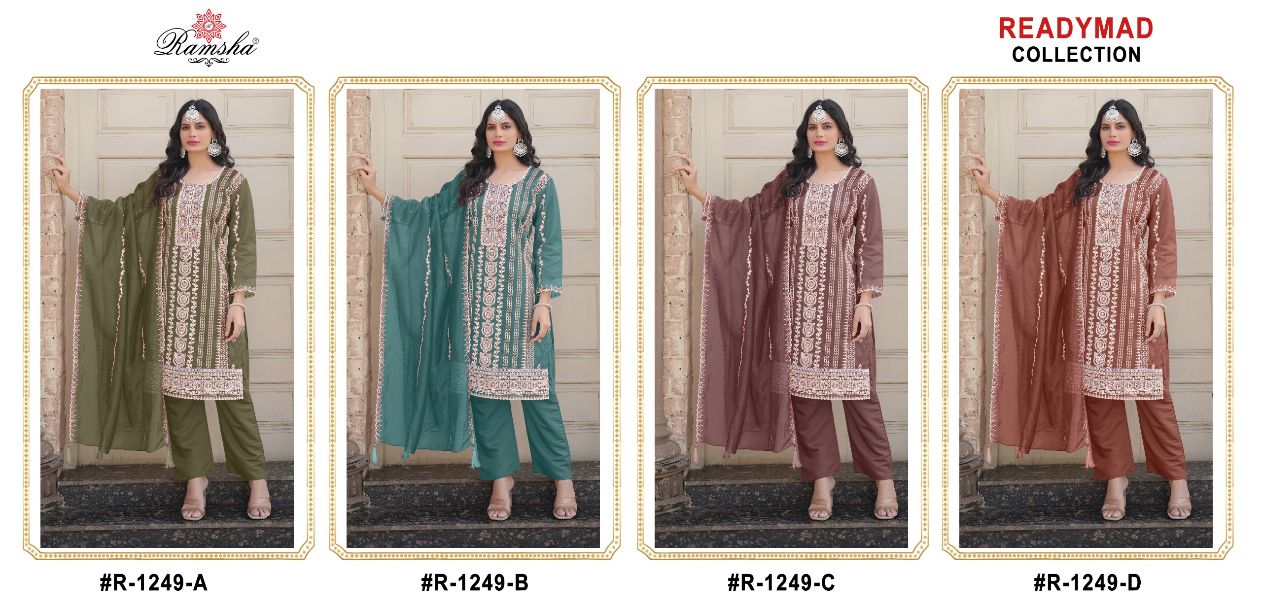 Ramsha R-1249 Nx Simmer Embroidery Wholesale Pakistani Readymade Salwar Suit Catalog - Image 5