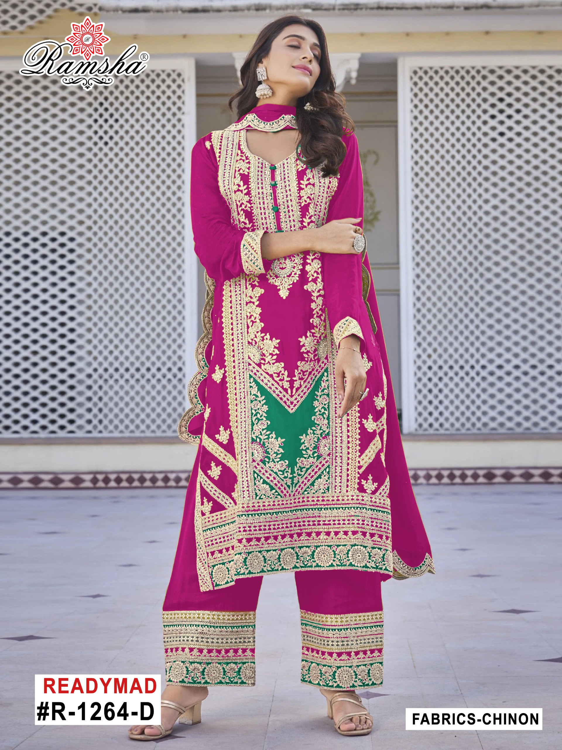 Ramsha R-1264 Nx Chinon Wholesale Readymade Salwar Suit Catalog - Image 2