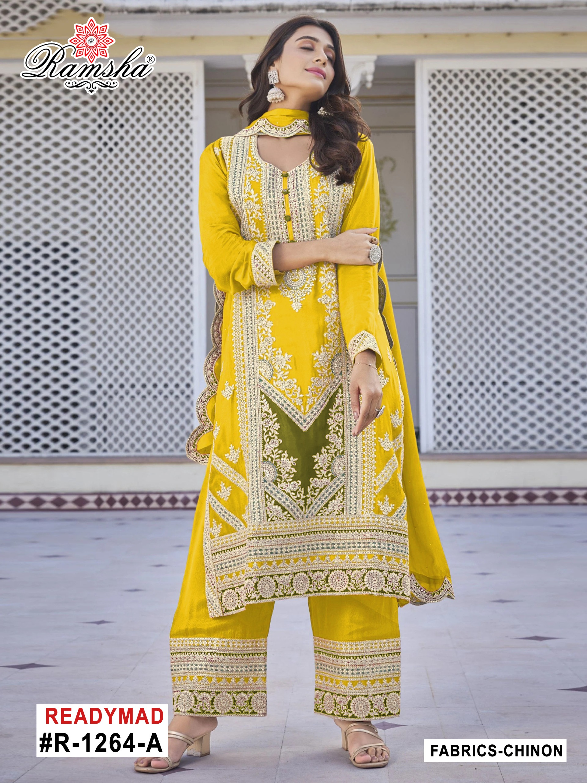 Ramsha R-1264 Nx Chinon Wholesale Readymade Salwar Suit Catalog - Image 3