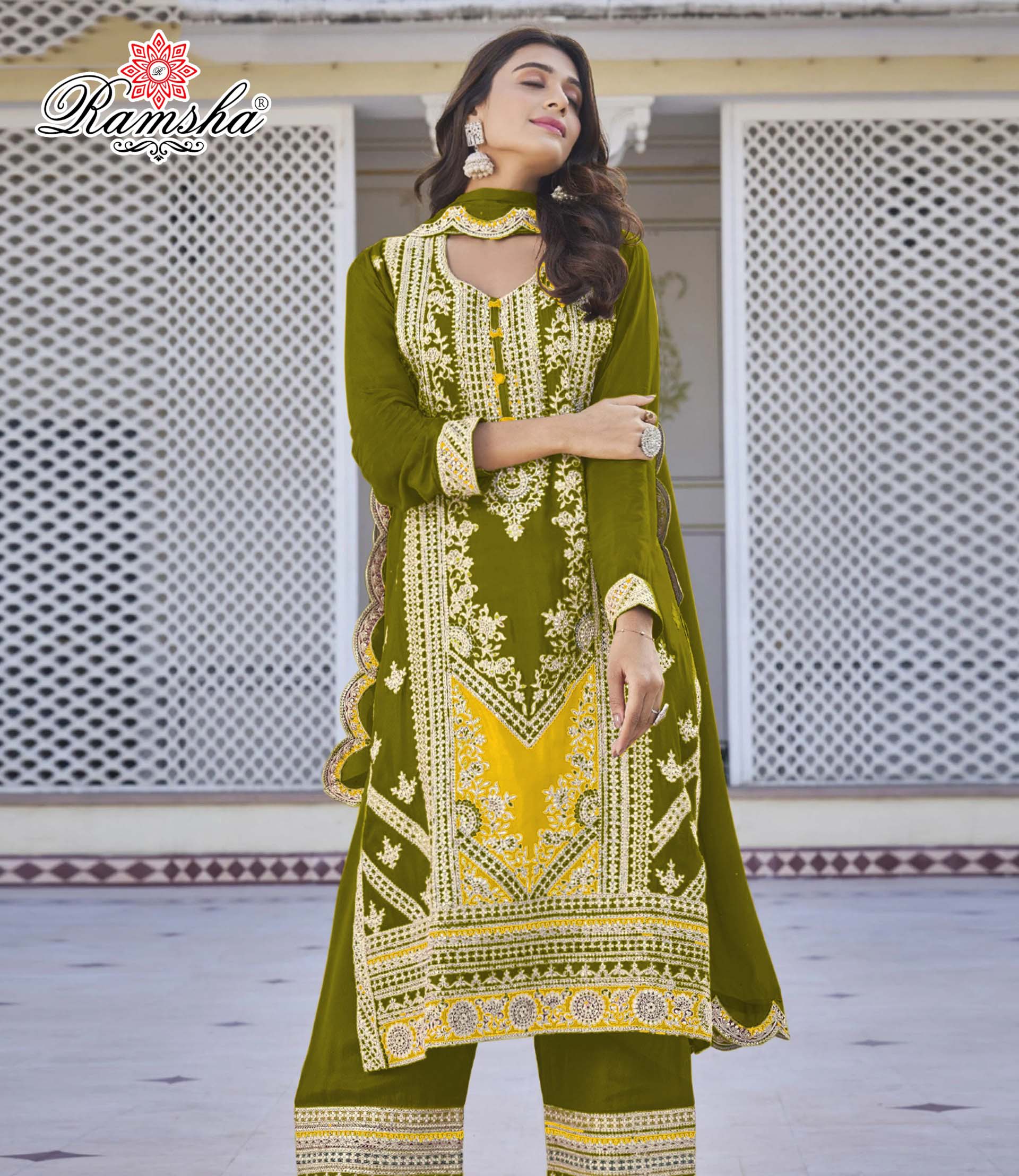 Ramsha R-1264 Nx Chinon Wholesale Readymade Salwar Suit Catalog