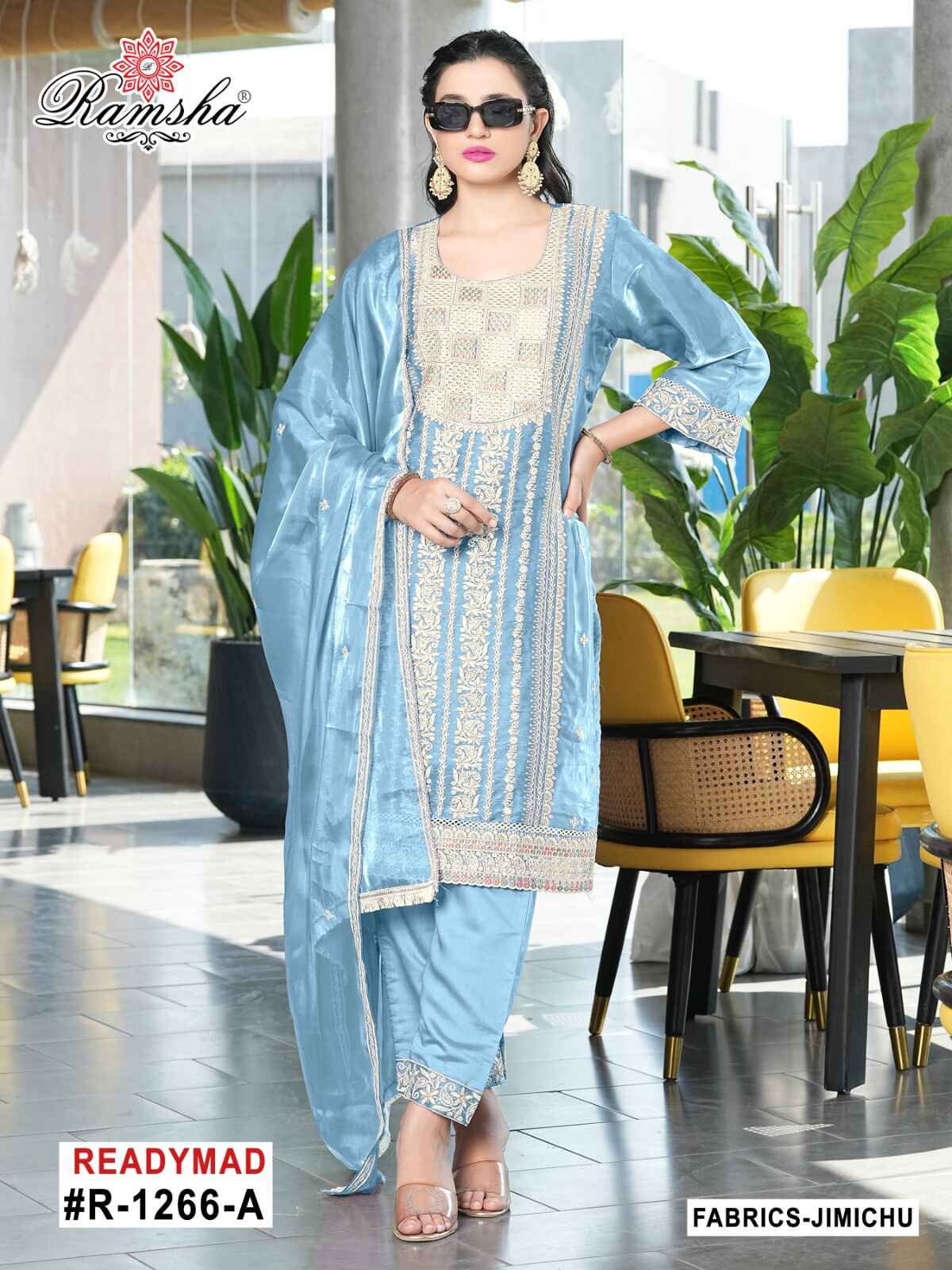 Ramsha R-1266 Nx Jimi Chu Wholesale Pakistani Readymade Eid Collection - Image 3