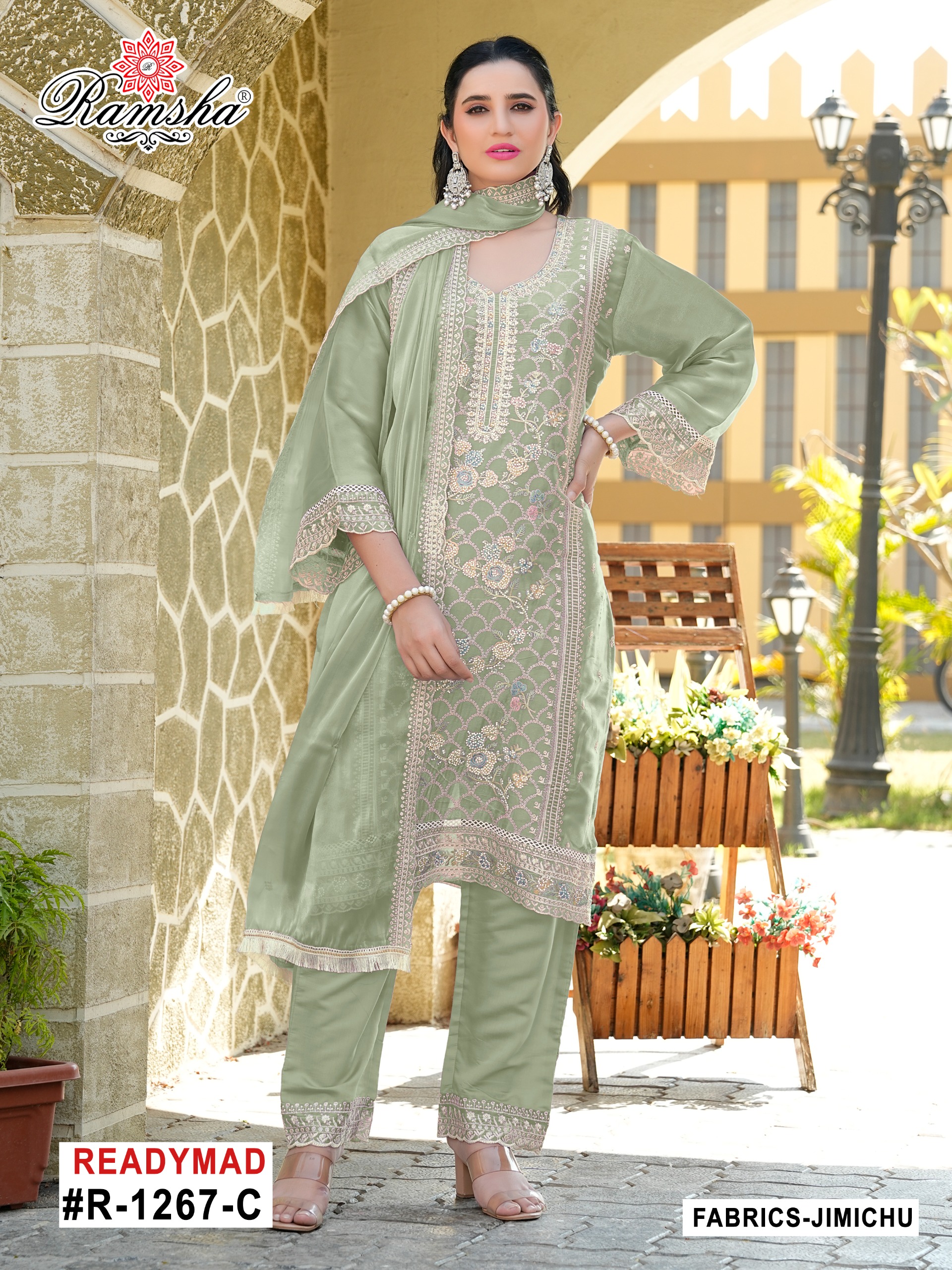 Ramsha R-1267 Nx Jimi Chu Wholesale Pakistani Readymade Salwar Suit Catalog - Image 4
