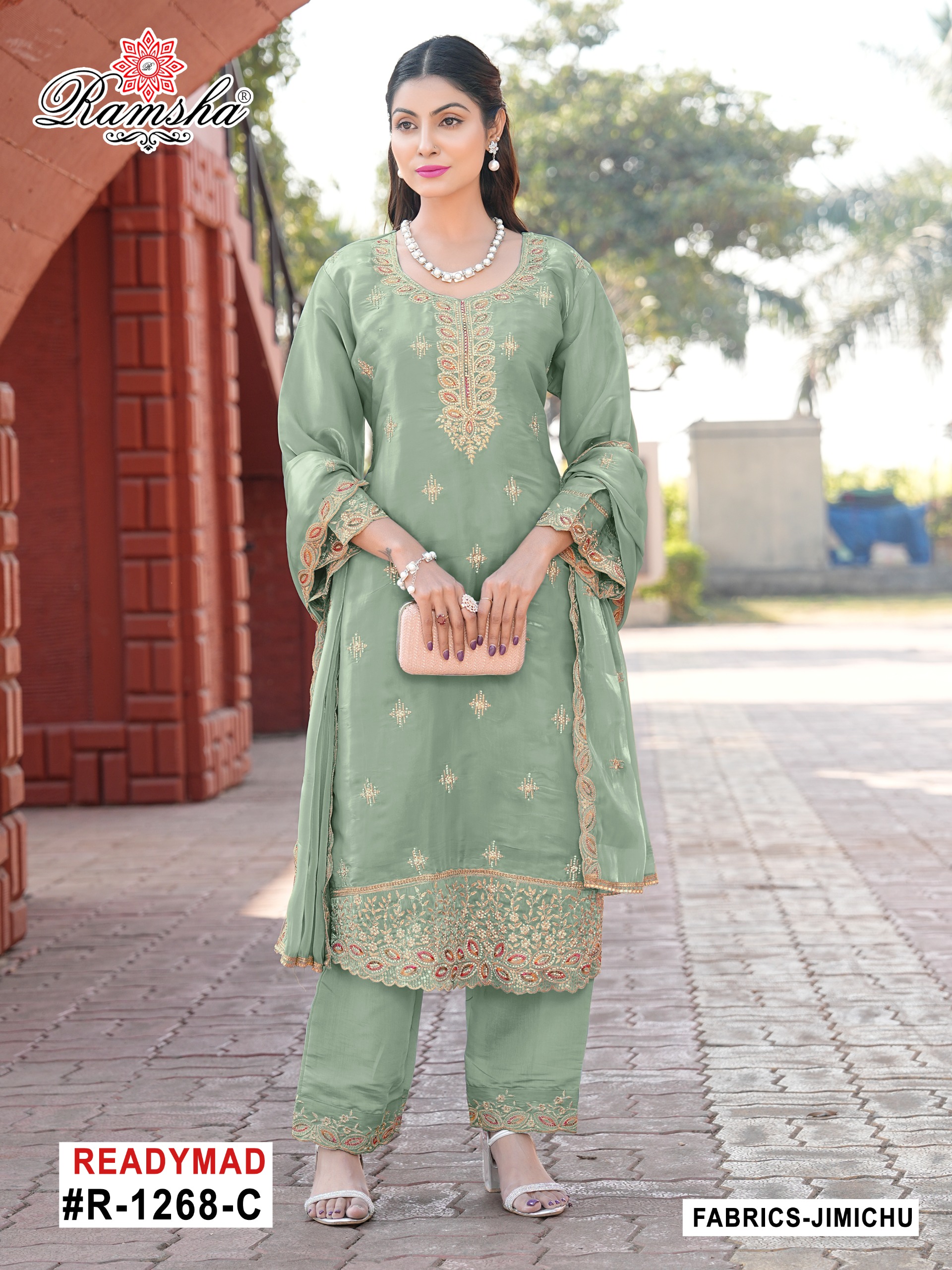Ramsha R-1268 Nx Jimi Chu Wholesale Pakistani Readymade Salwar Suit Catalog - Image 2