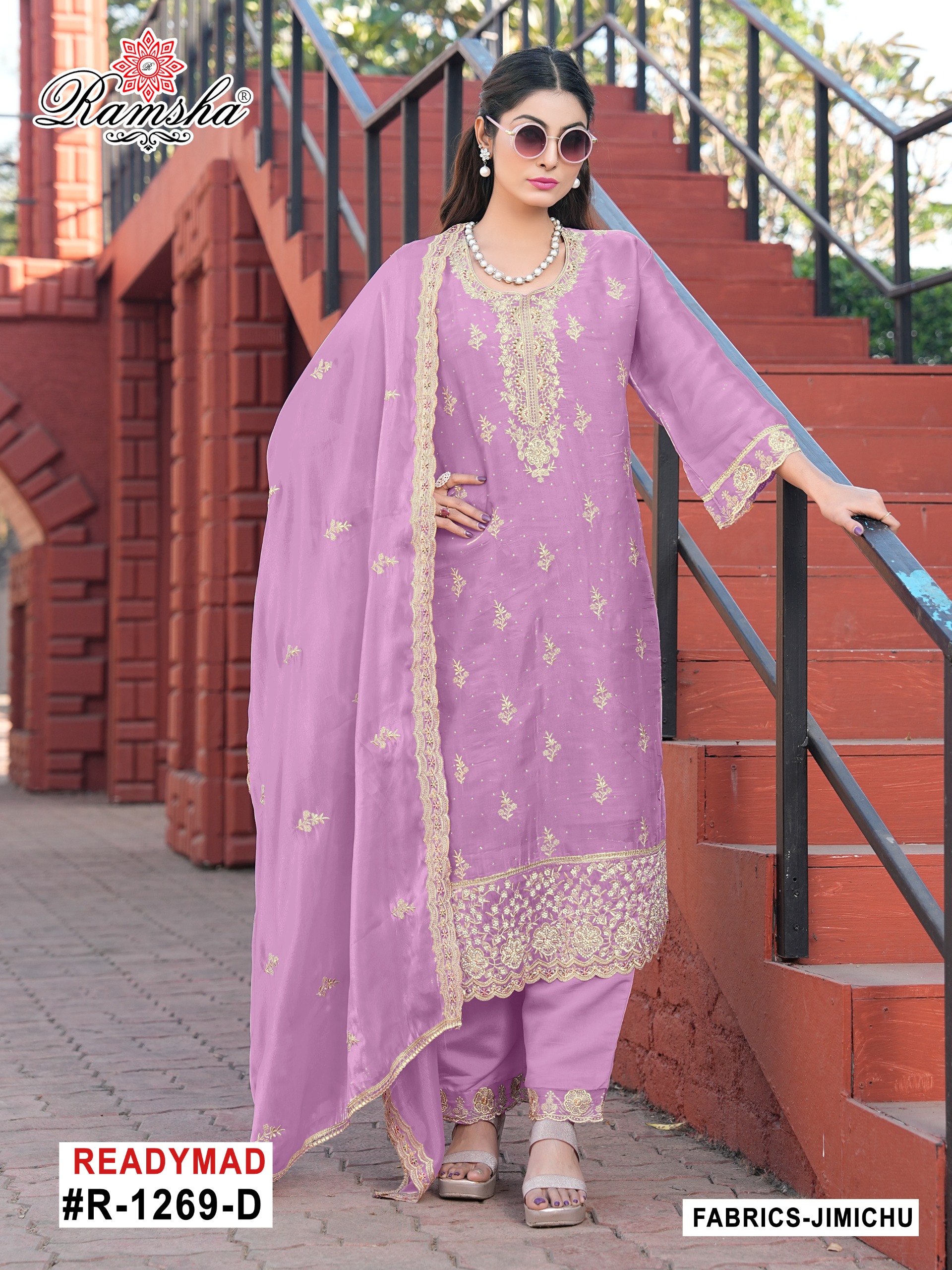 Ramsha R-1269 Nx Jimi Chu Wholesale Pakistani Readymade Salwar Suit Catalog - Image 2