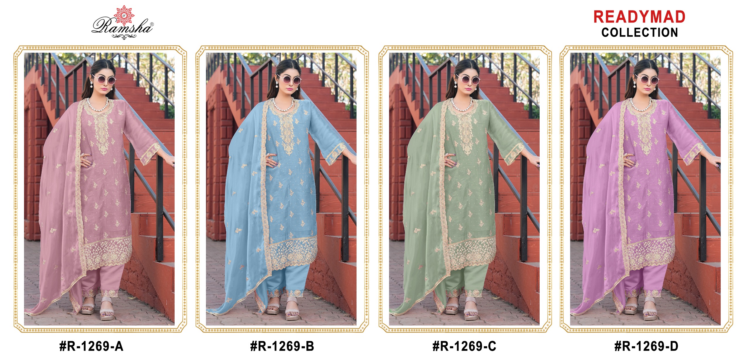 Ramsha R-1269 Nx Jimi Chu Wholesale Pakistani Readymade Salwar Suit Catalog - Image 5