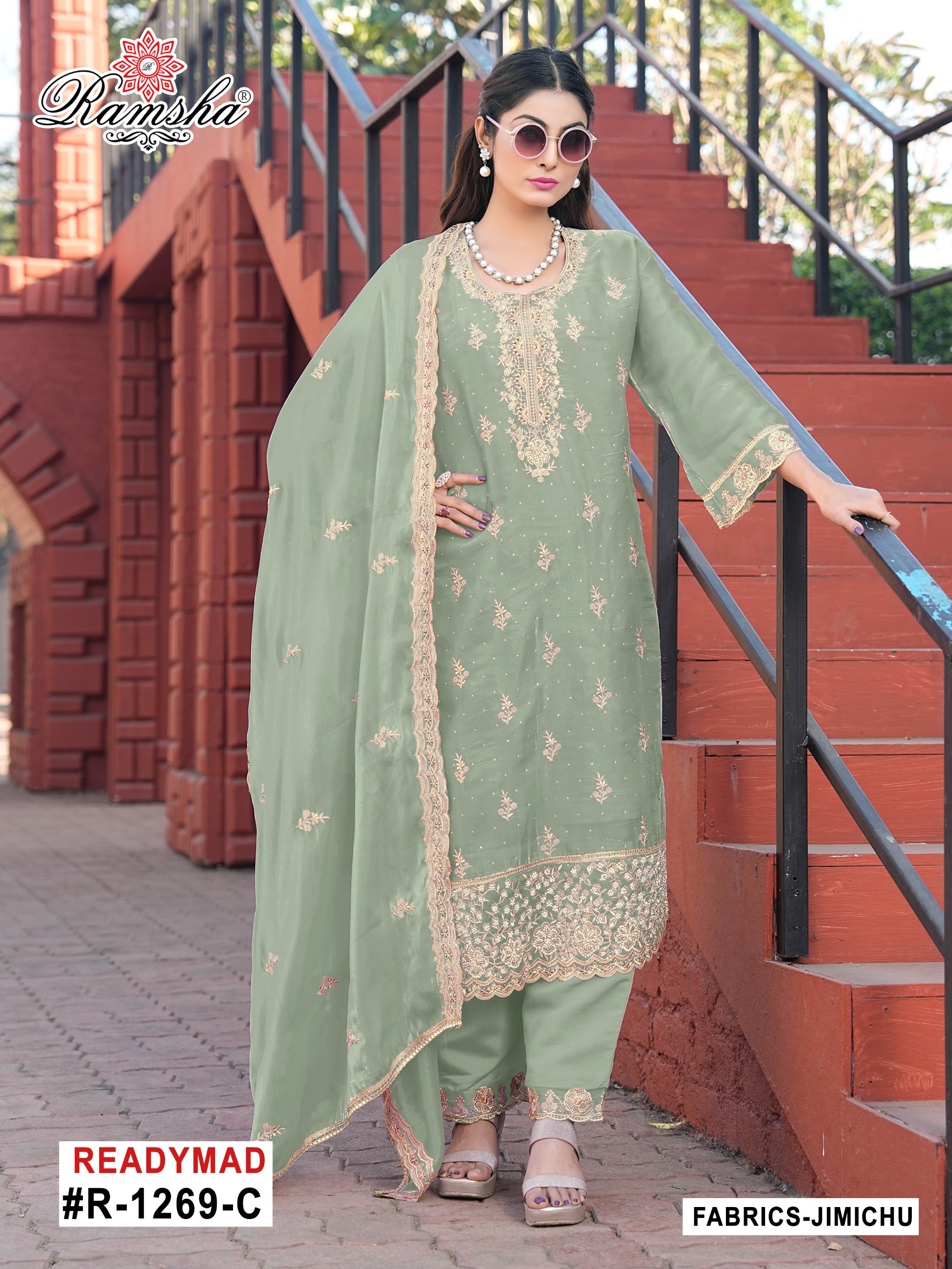 Ramsha R-1269 Nx Jimi Chu Wholesale Pakistani Readymade Salwar Suit Catalog - Image 4