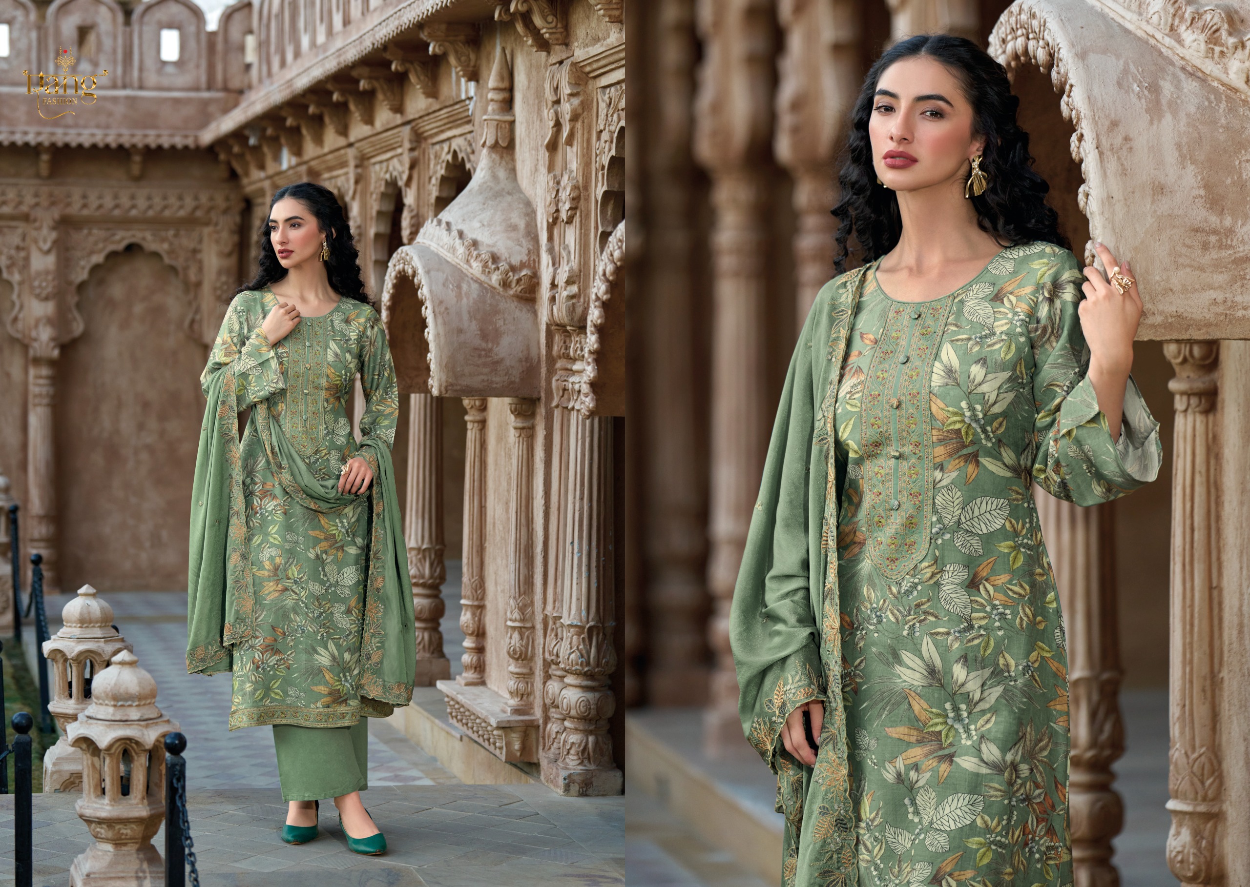 Rang Fashion Style Well Pure Viscose Muslin Wholesale Fancy Salwar Suit Catalog - Image 2
