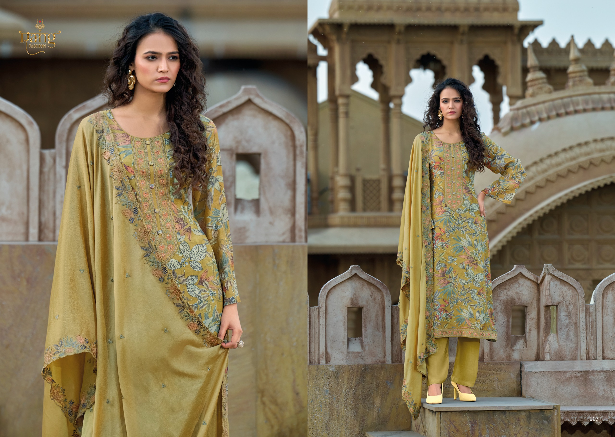 Rang Fashion Style Well Pure Viscose Muslin Wholesale Fancy Salwar Suit Catalog - Image 3