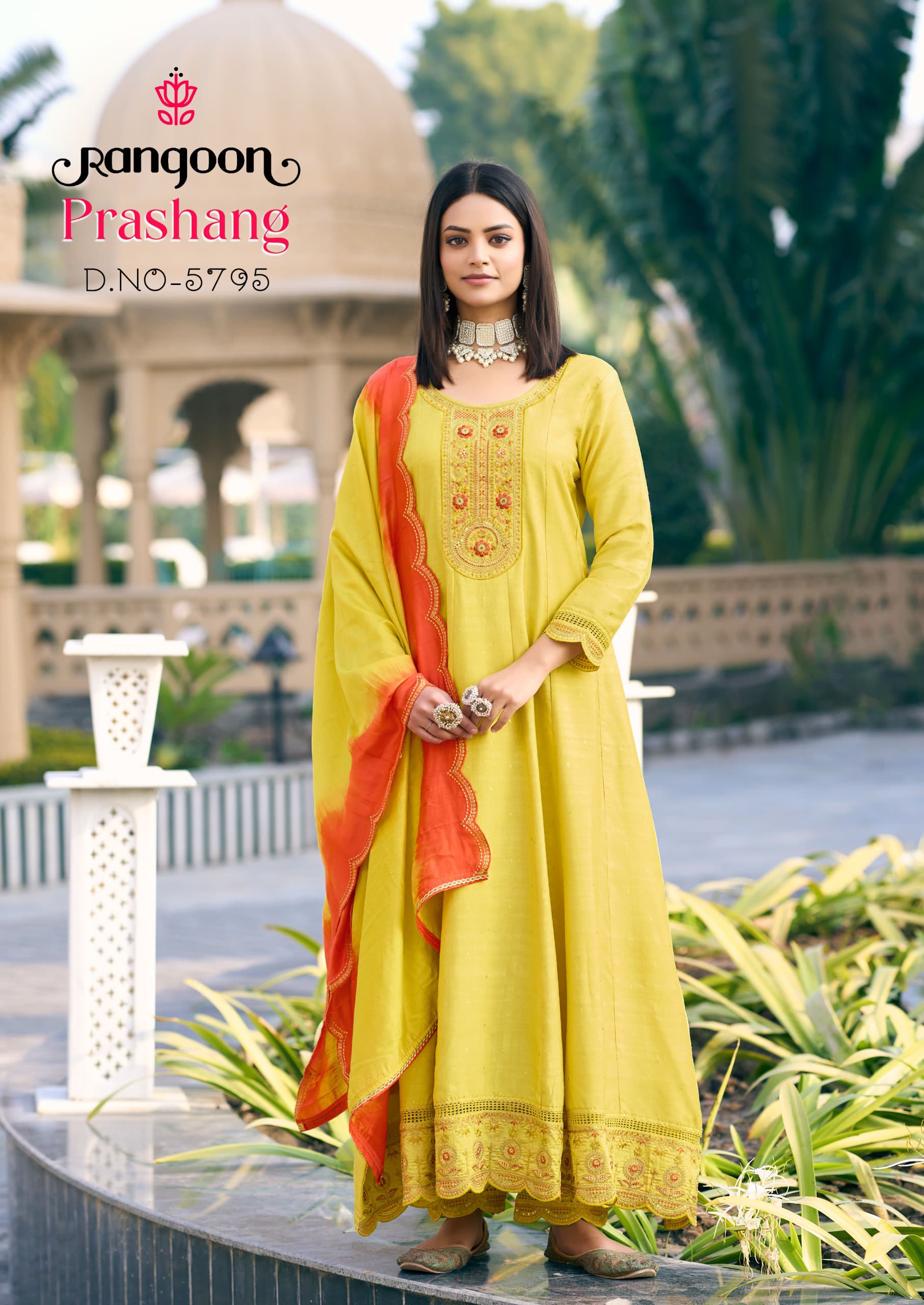 Rangoon Prashang Viscose Jacquard Wholesale Anarkali Style Readymade Suit Collection - Image 3