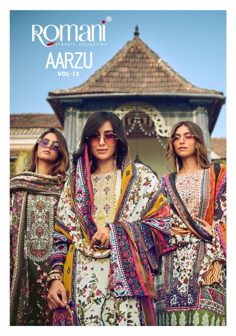 Romani Aarzu Vol 13 Soft Cotton Salwar Kameez Catalog