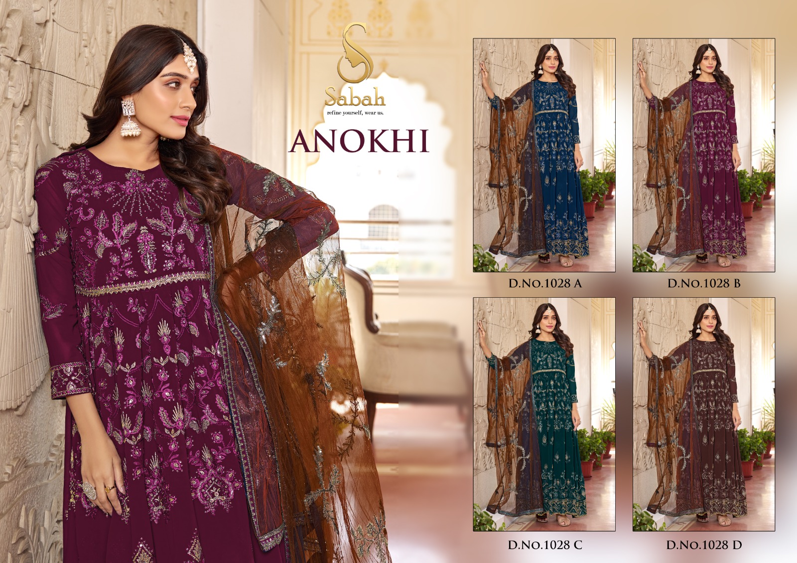Sabah Anokhi Semi-Stitched Faux Georgette Suit Collection Set - Image 8