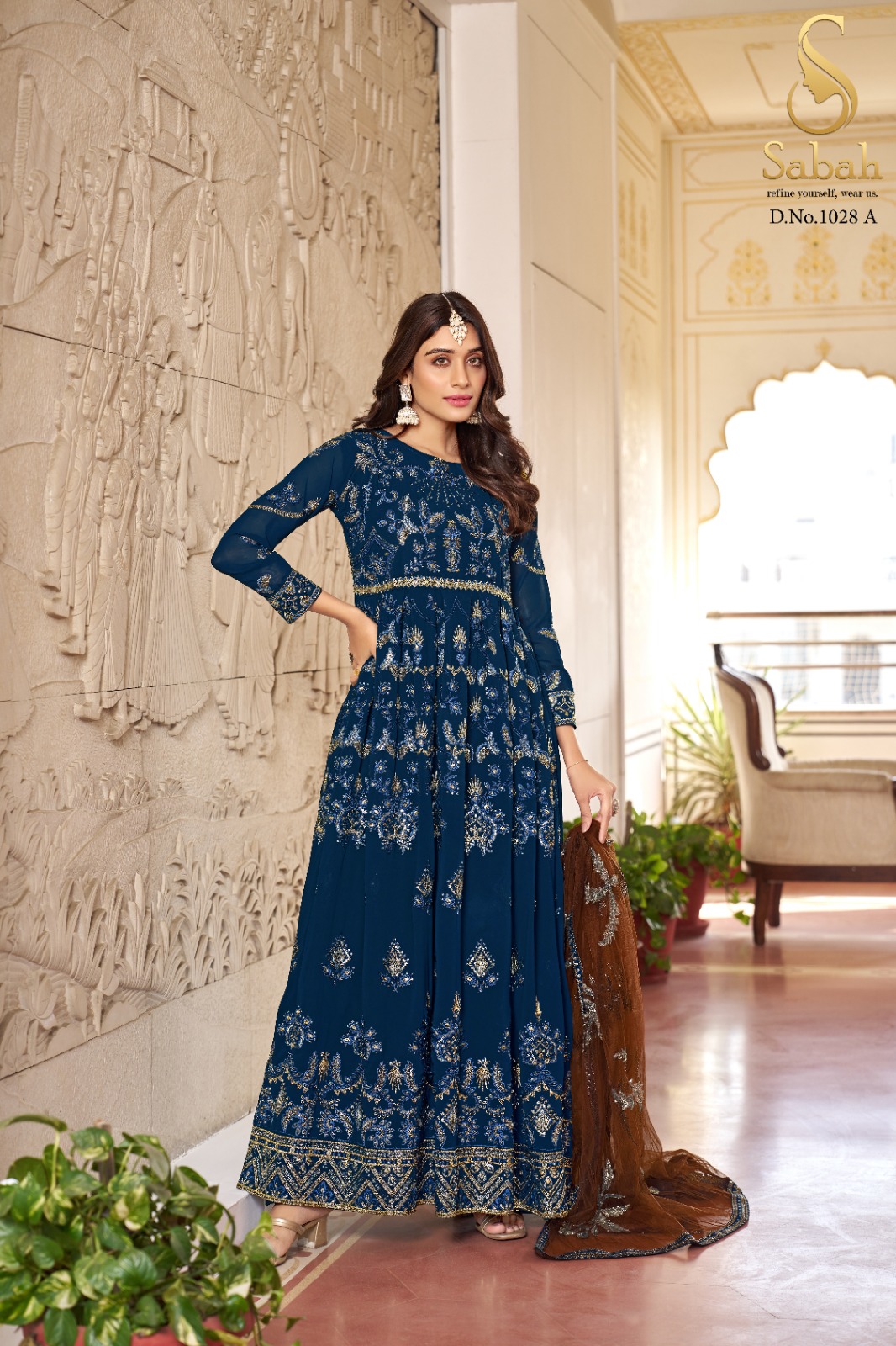 Sabah Anokhi Semi-Stitched Faux Georgette Suit Collection Set