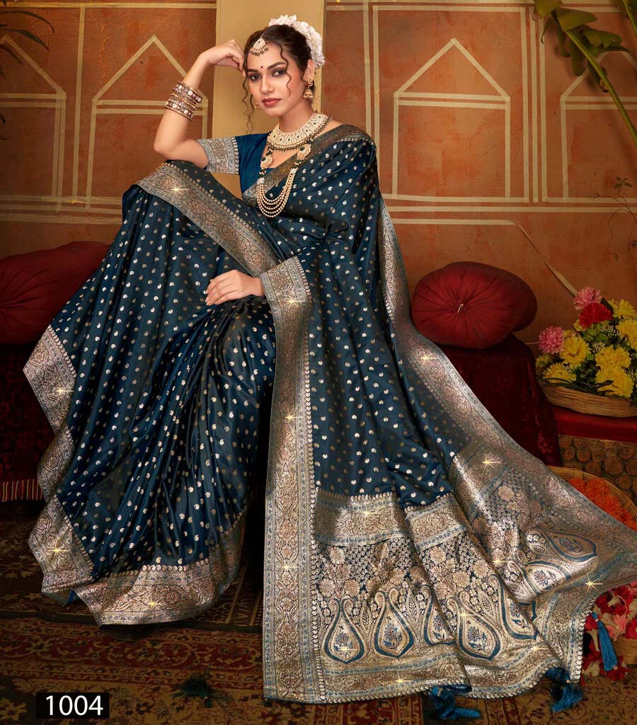 Saroj Gangavati Satin Silk Vol 2 Wedding Wear Stylish Silk Wholesale Sarees Catalog