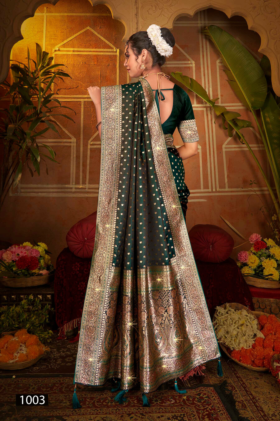 Saroj Gangavati Satin Silk Vol 2 Wedding Wear Stylish Silk Wholesale Sarees Catalog - Image 6