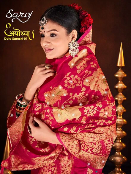 Saroj Yodhya Dola Saroski Vol 1 Soft Dola Silk Wholesale Fancy Saree Collection