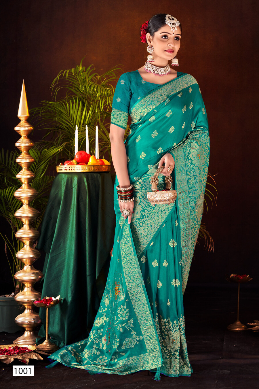 Saroj Yodhya Dola Saroski Vol 1 Soft Dola Silk Wholesale Fancy Saree Collection - Image 5