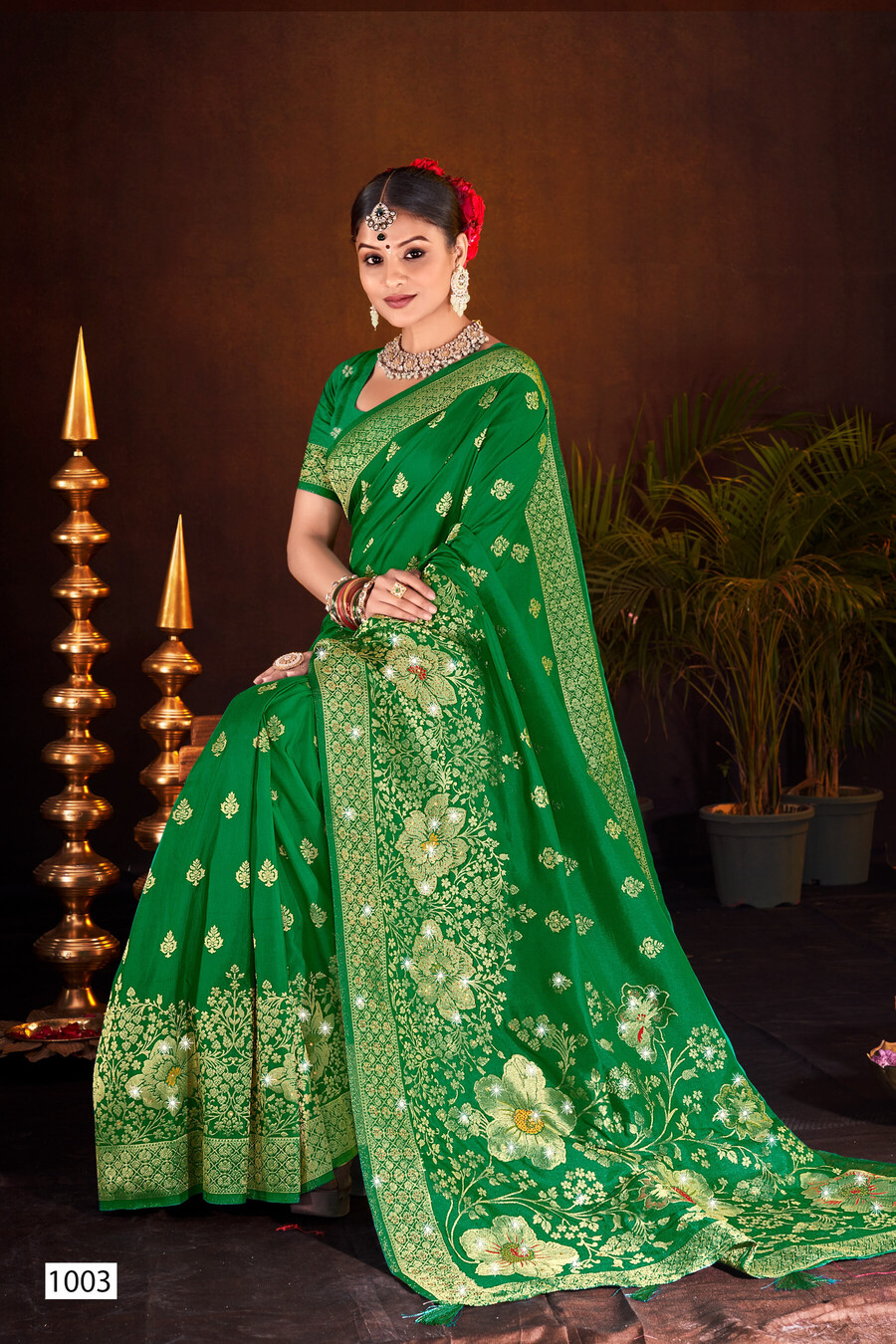 Saroj Yodhya Dola Saroski Vol 1 Soft Dola Silk Wholesale Fancy Saree Collection - Image 6