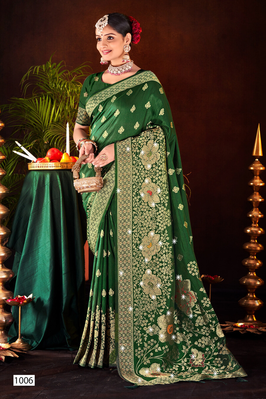 Saroj Yodhya Dola Saroski Vol 1 Soft Dola Silk Wholesale Fancy Saree Collection - Image 7