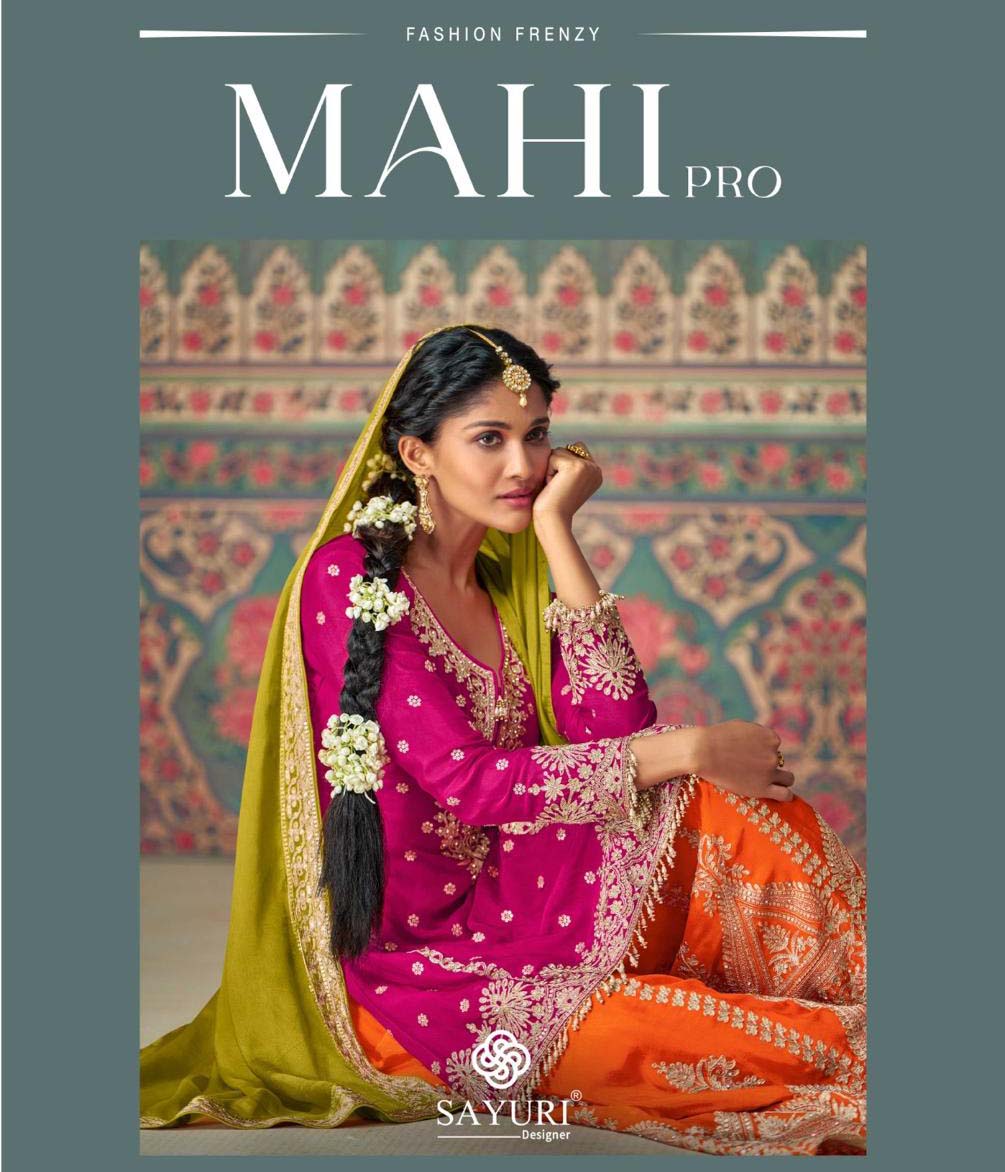Sayuri Designer Mahi Pro Premium Real Chinon Silk Wholesale Designer Salwar Suit Catalog