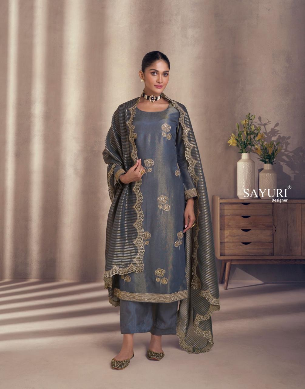 Sayuri Designer Naaz Real Simar Silk Wholesale Designer Readymade Salwar Suit Catalog - Image 4