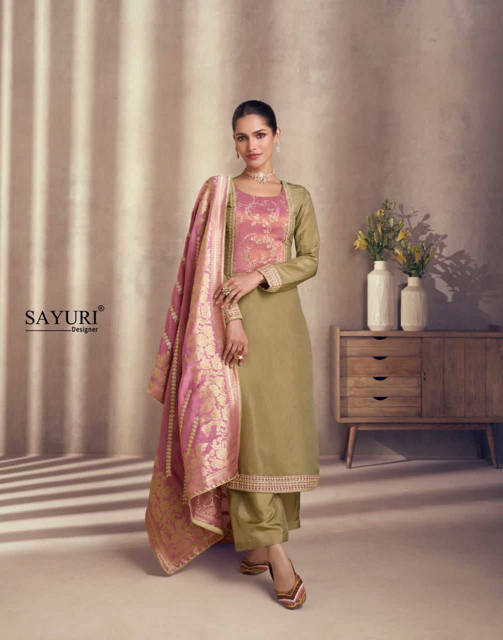 Sayuri Designer Naaz Real Simar Silk Wholesale Designer Readymade Salwar Suit Catalog - Image 5