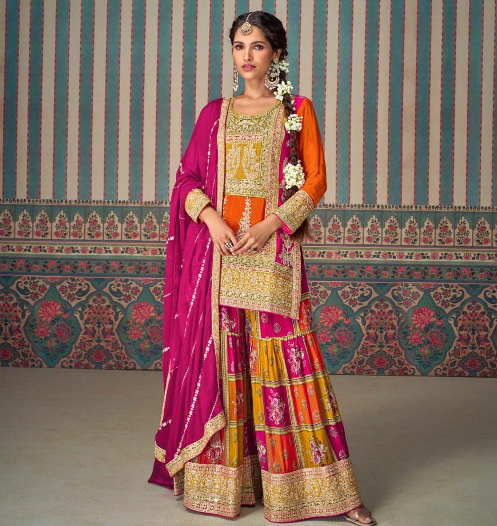 Sayuri Mahi Pro Chinon Silk Embroidered Wholesale Designer Salwar Suit Catalog