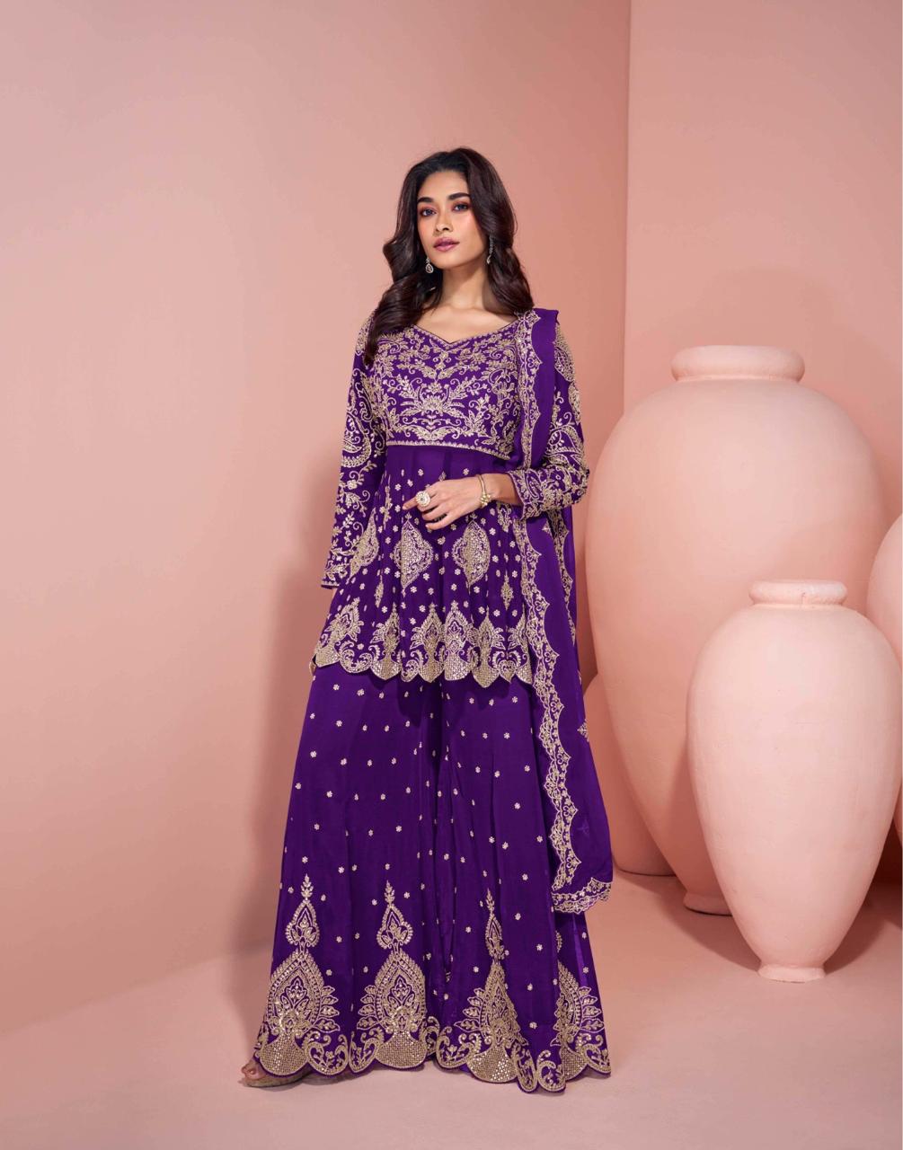 Sayuri Veera Georgette Embroidered Wholesale Designer Salwar Suit Collection - Image 3