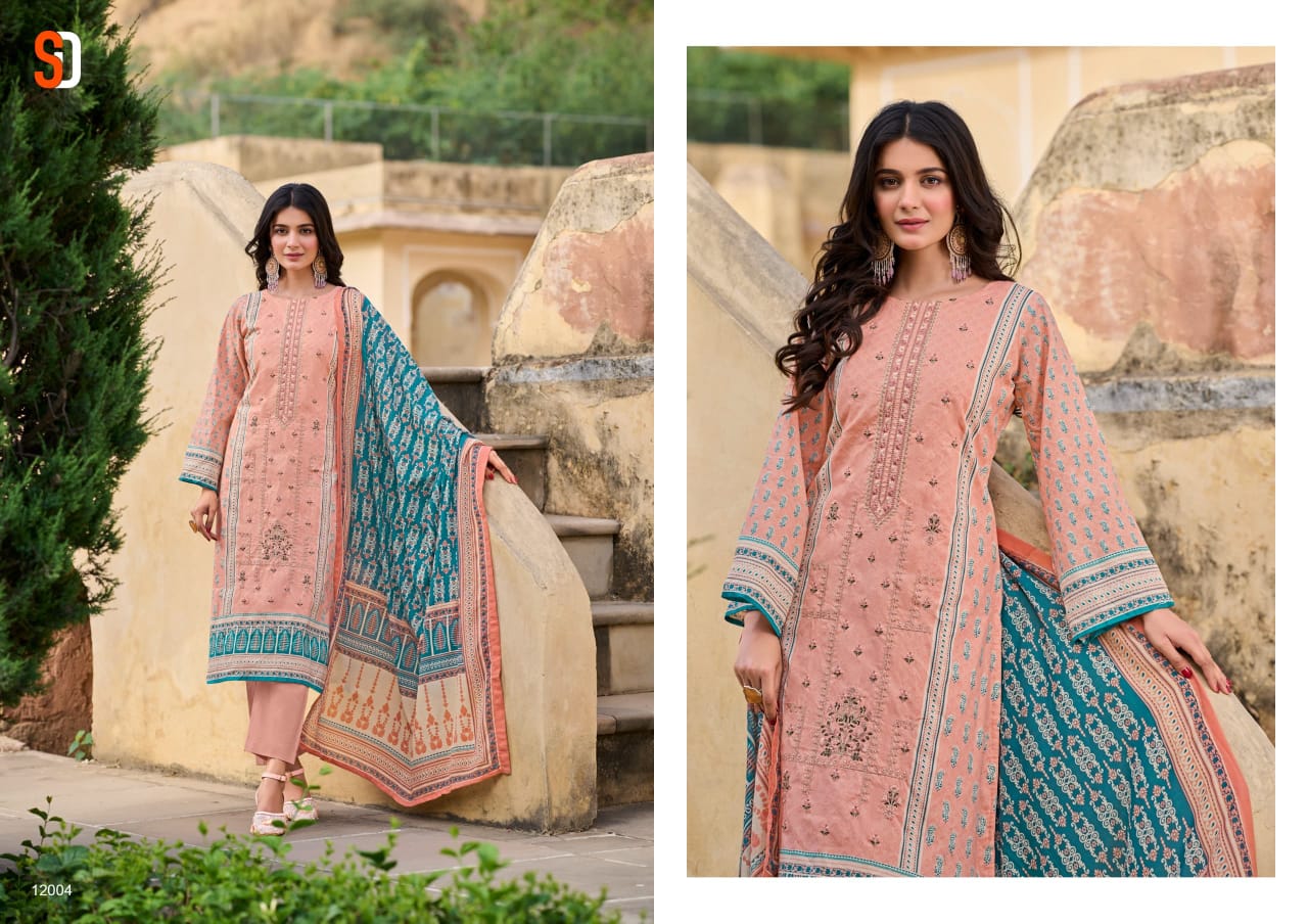 Sharaddha Designer Bin Saeed Vol-12 Pure Cotton Wholesale Pakistani Salwar Suit Catalog - Image 2