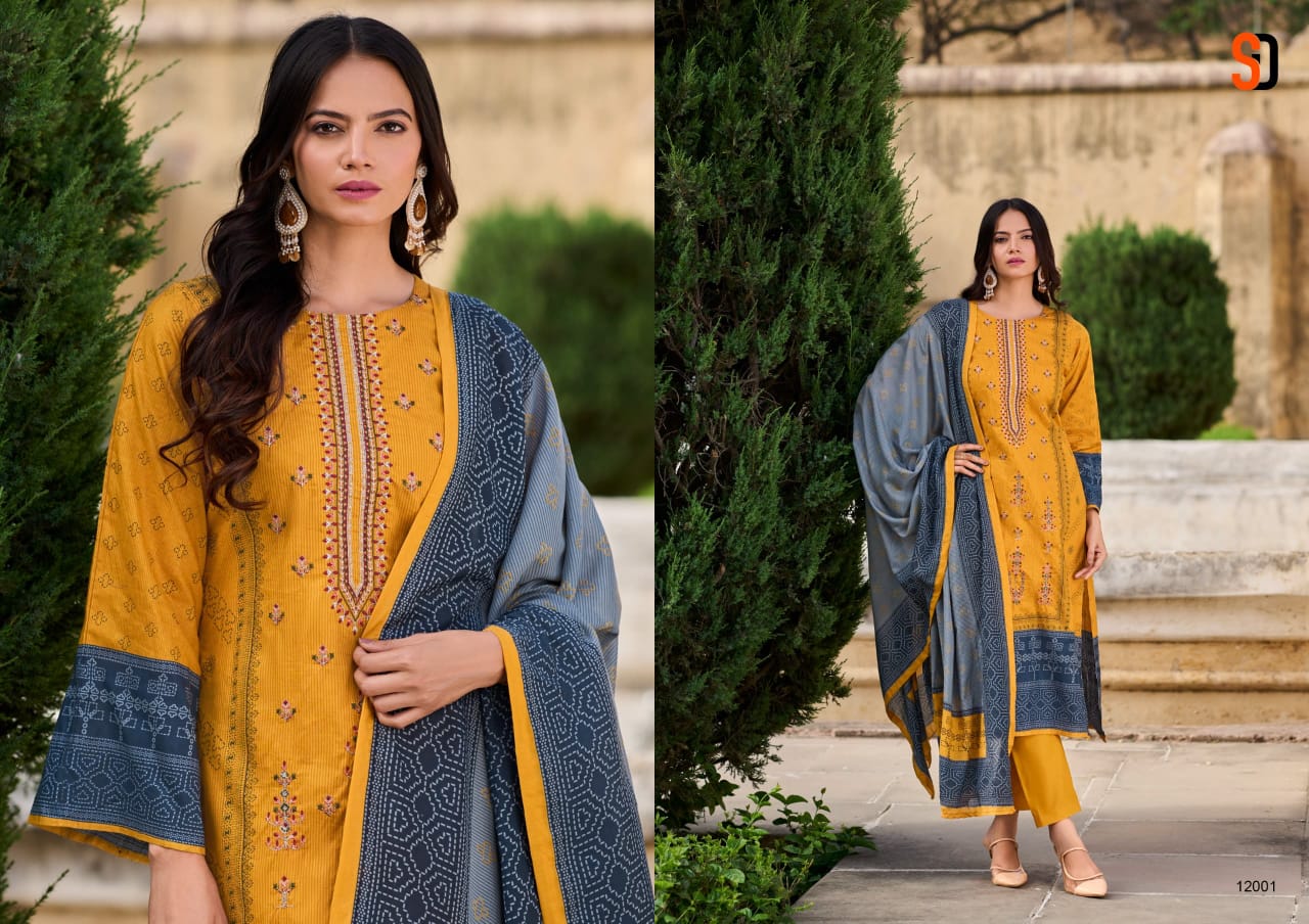 Sharaddha Designer Bin Saeed Vol-12 Pure Cotton Wholesale Pakistani Salwar Suit Catalog - Image 4