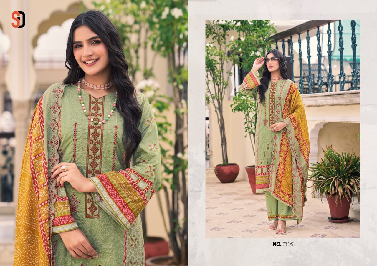 Sharaddha Designer Bin Saeed Vol-13 Pure Cotton Wholesale Pakistani Salwar Suit Catalog - Image 4