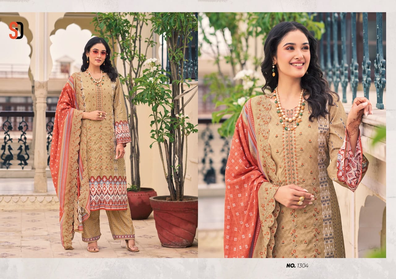 Sharaddha Designer Bin Saeed Vol-13 Pure Cotton Wholesale Pakistani Salwar Suit Catalog - Image 3