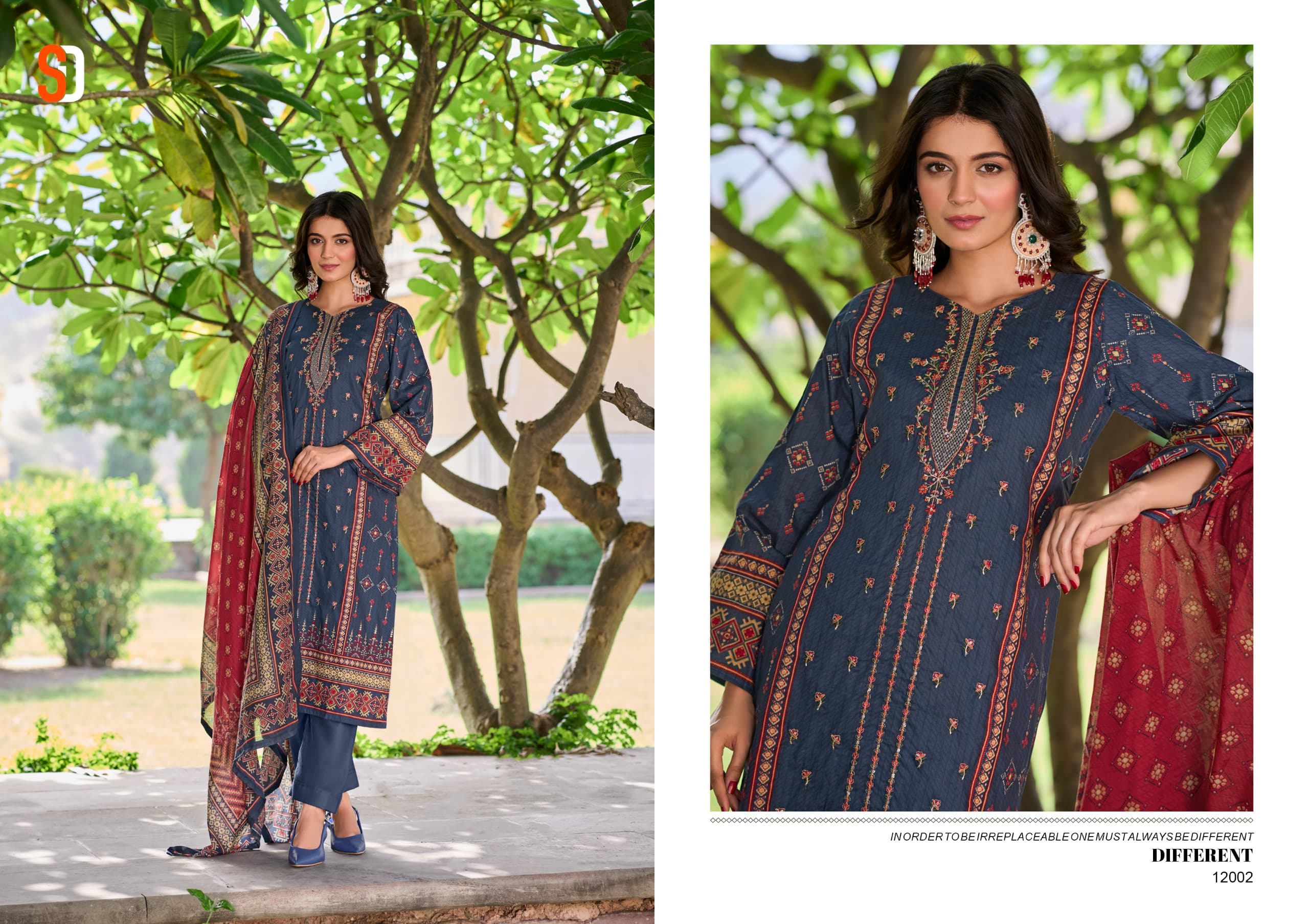 Shraddha Bin Saeed Lawn Collection Vol 12 Cotton Wholesale Pakistani Salwar Suit Catalog - Image 4